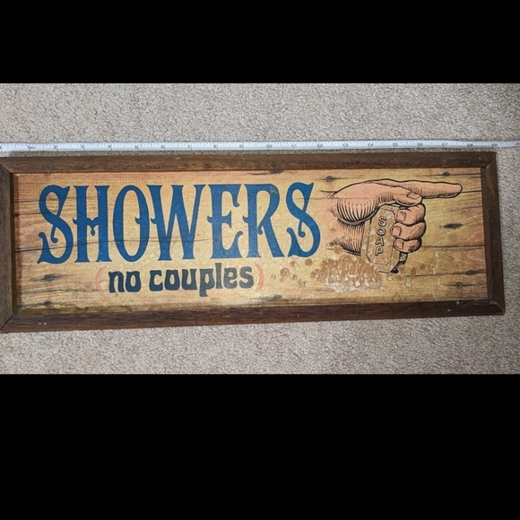 Wall Decor Vintage Style Bathroom Sign Poshmark